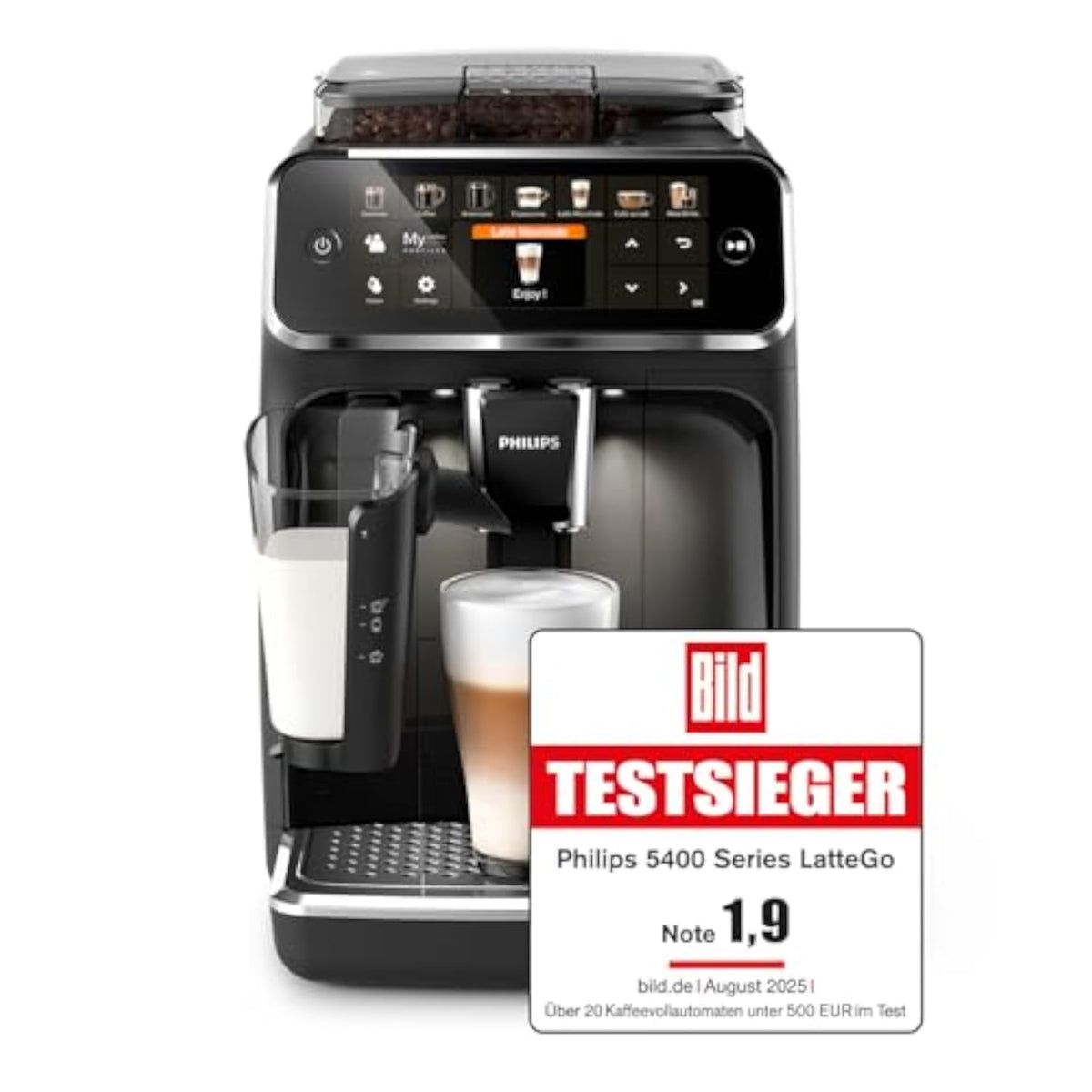Philips Serie 5400 EP5441/50 Kaffeevollautomat, LatteGo, schwarz